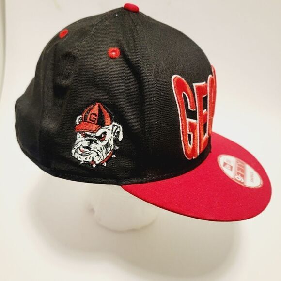 Georgia Bulldogs Spellout Snapback Cap Adjustable Hat New Era 9Fifty O/S NWOT - Picture 2 of 13
